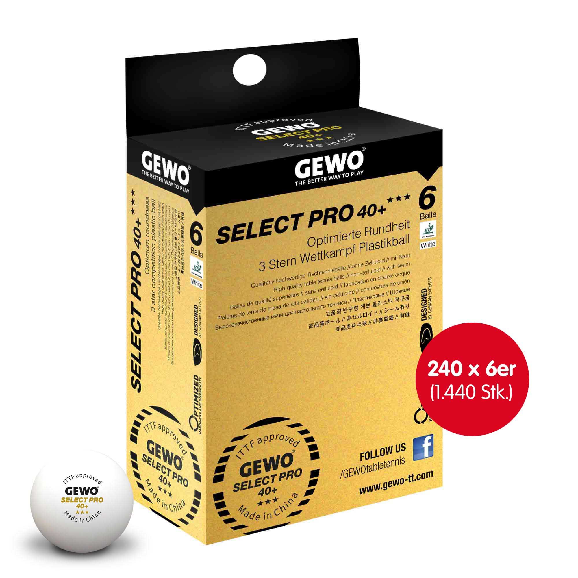 Gewo Select Pro 40+ *** 240x 6er Box white