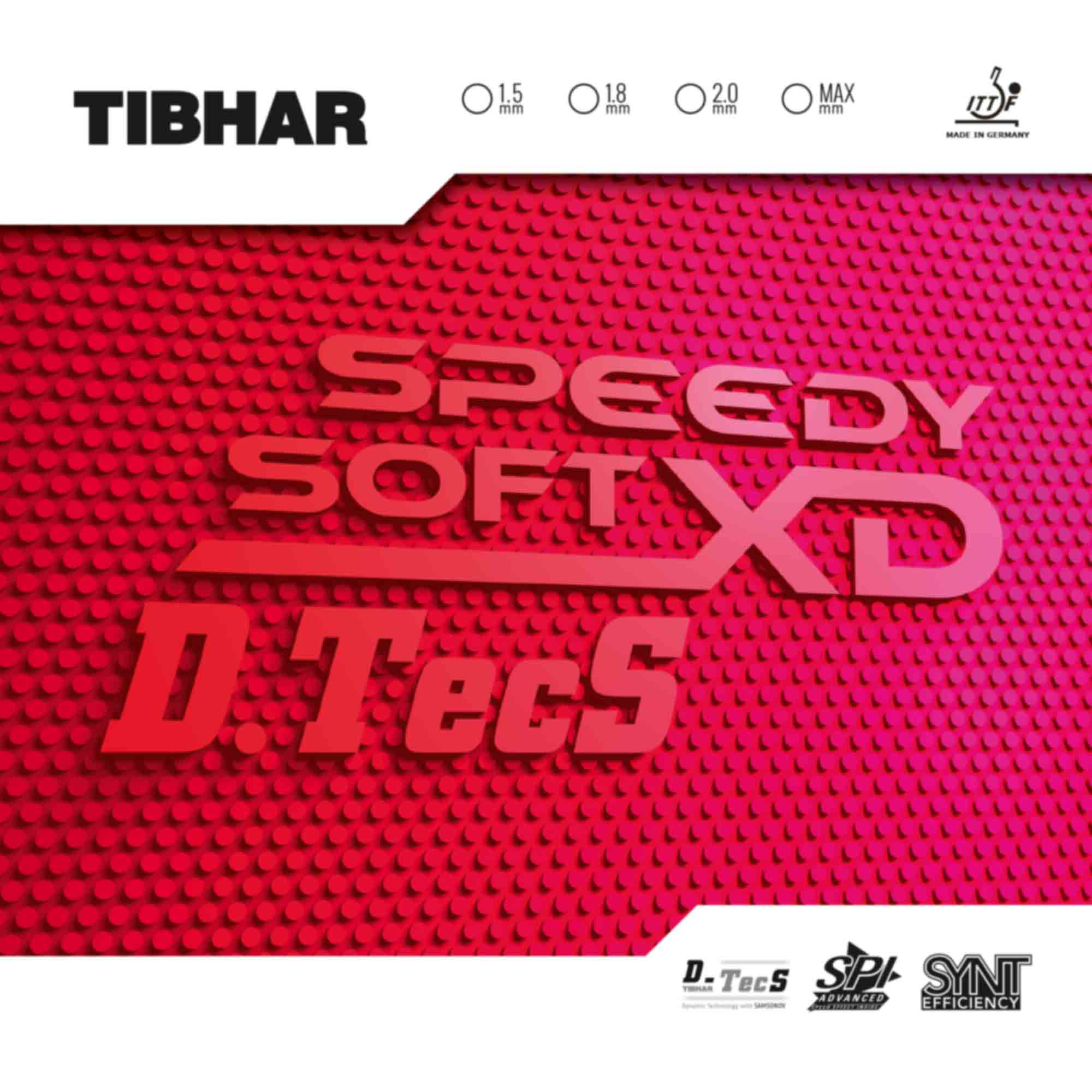 TIBHAR Rubber Speedy Soft XD D.Tecs red 1,5 mm