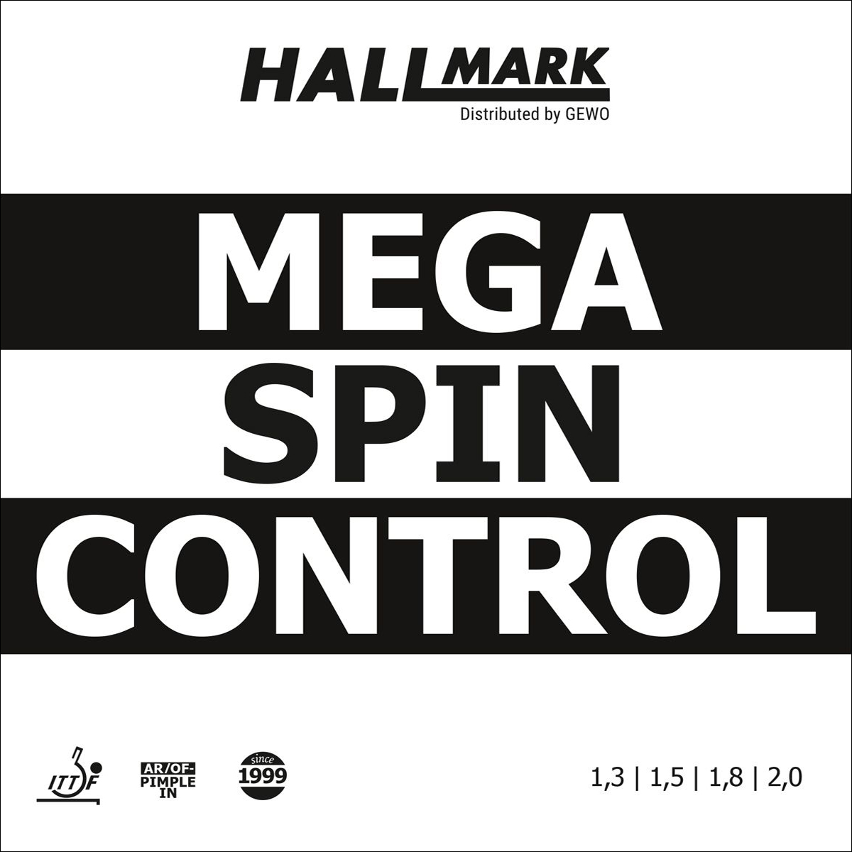 HALLMARK Belag Mega Spin Control rot 1,3 mm