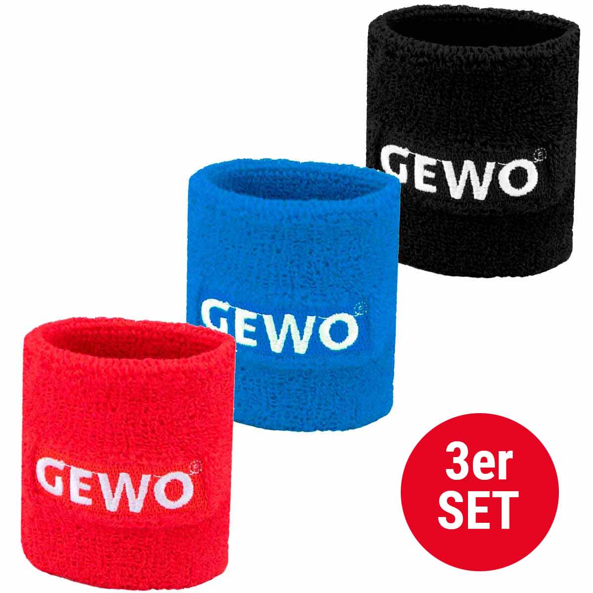 GEWO Set 3x Schweißband (3 Farben)