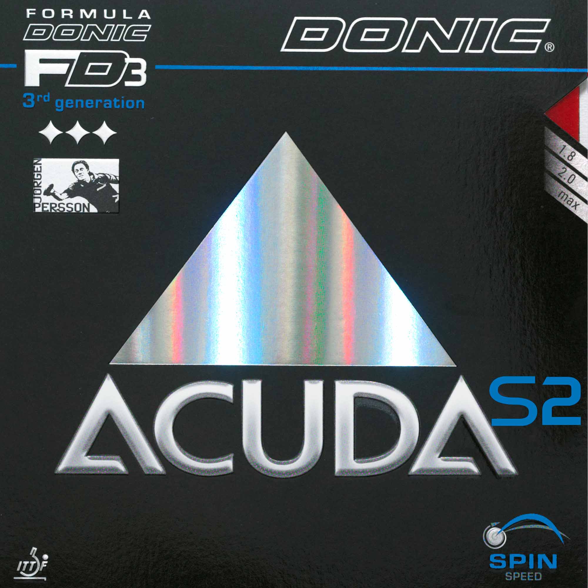 Donic Rubber Acuda S2 red 1,8 mm