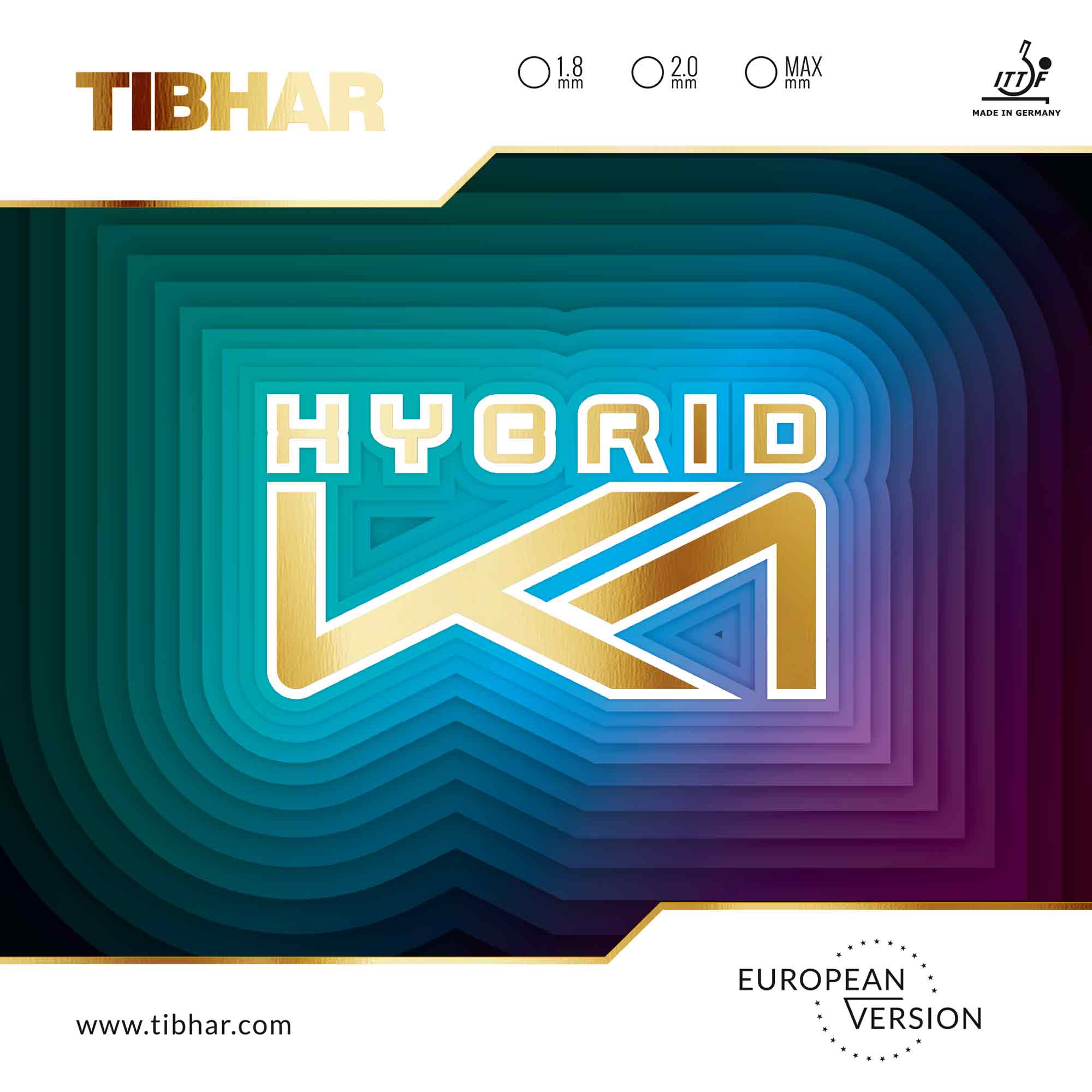 TIBHAR Belag Hybrid K1 rot 1,8 mm