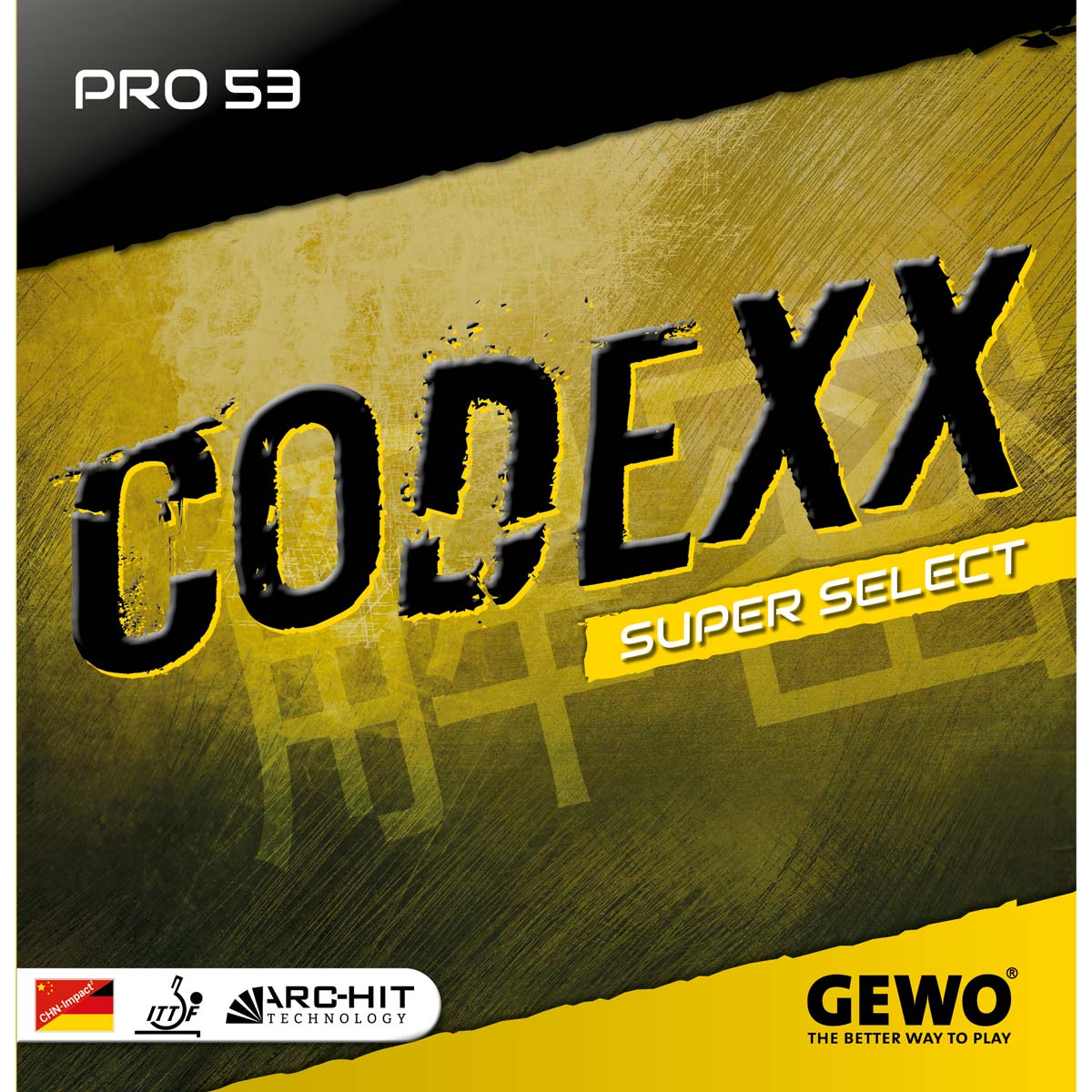 GEWO Belag Codexx Pro 53 SuperSelect rot 2,0 mm