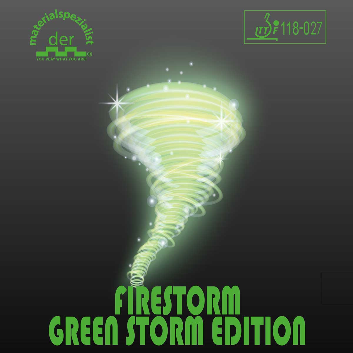 der materialspezialist Belag Firestorm Green Storm grün OX