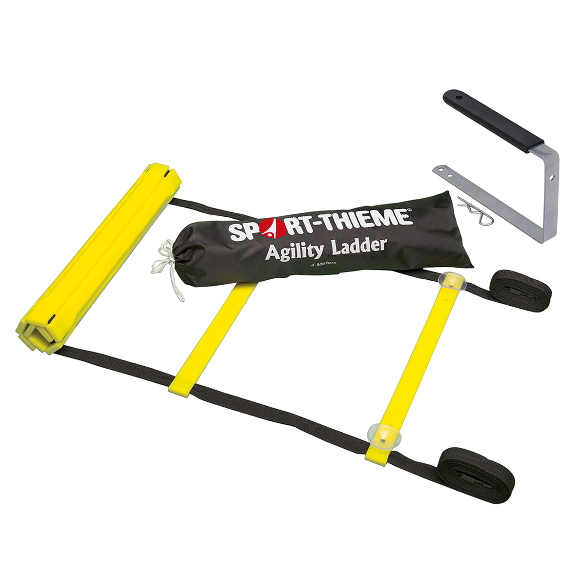 Coordination ladder "Agility" single ladder 4m black/yellow