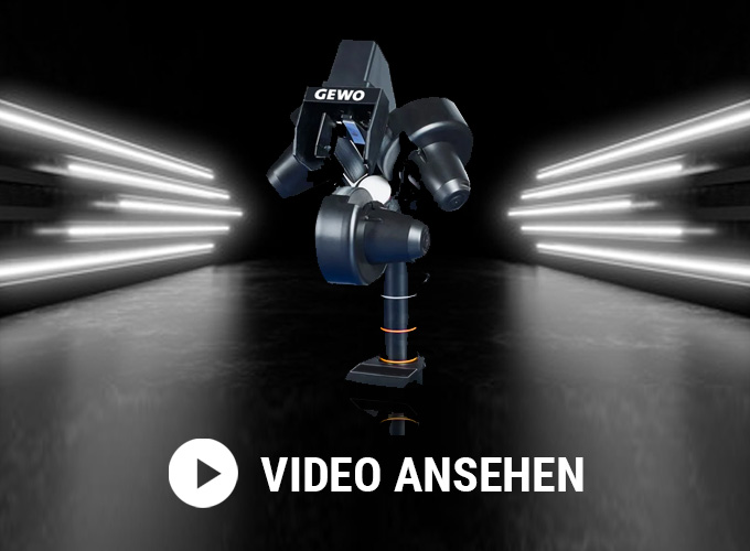 GEWO Trainingsroboter Omega Nexxt mit Text auf dem Bild: Video ansehen