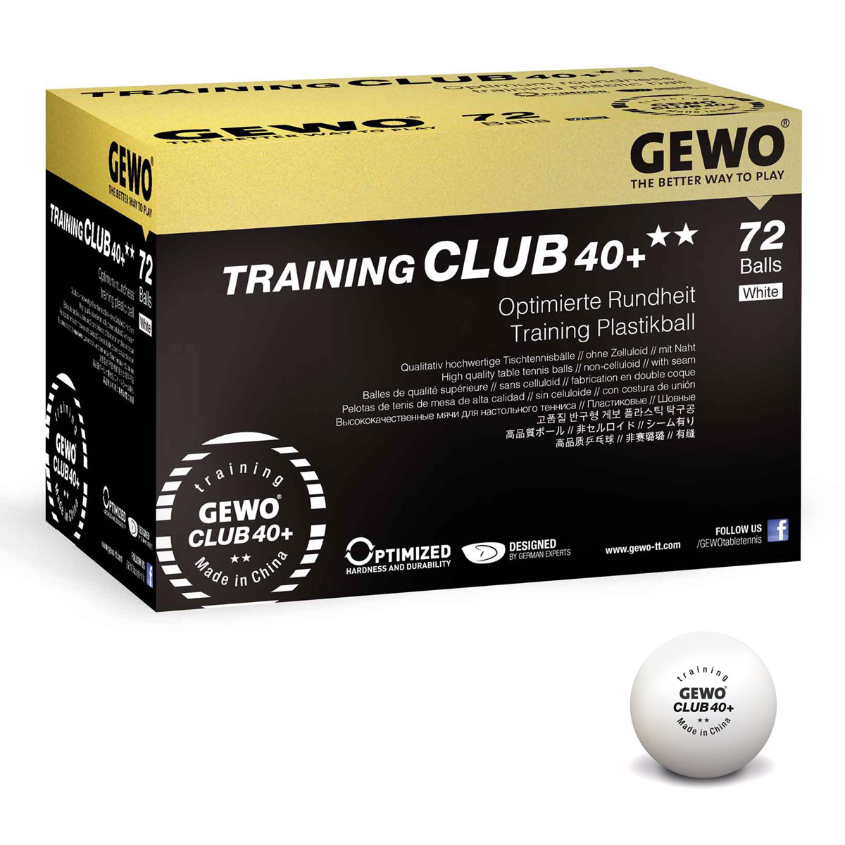 GEWO Ball Training Club 40+** 72er weiß