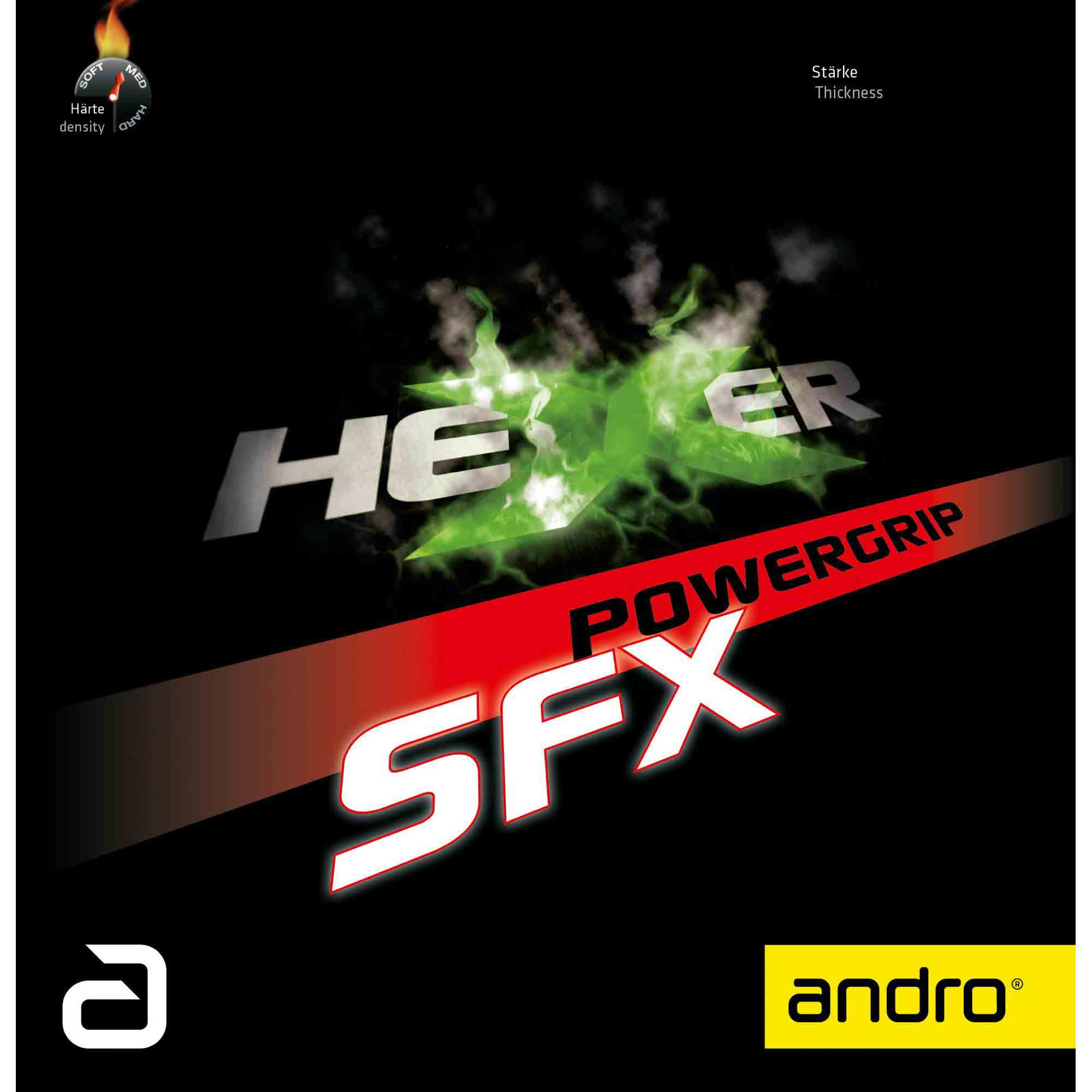 andro Belag Hexer Powergrip SFX rot 1,7 mm