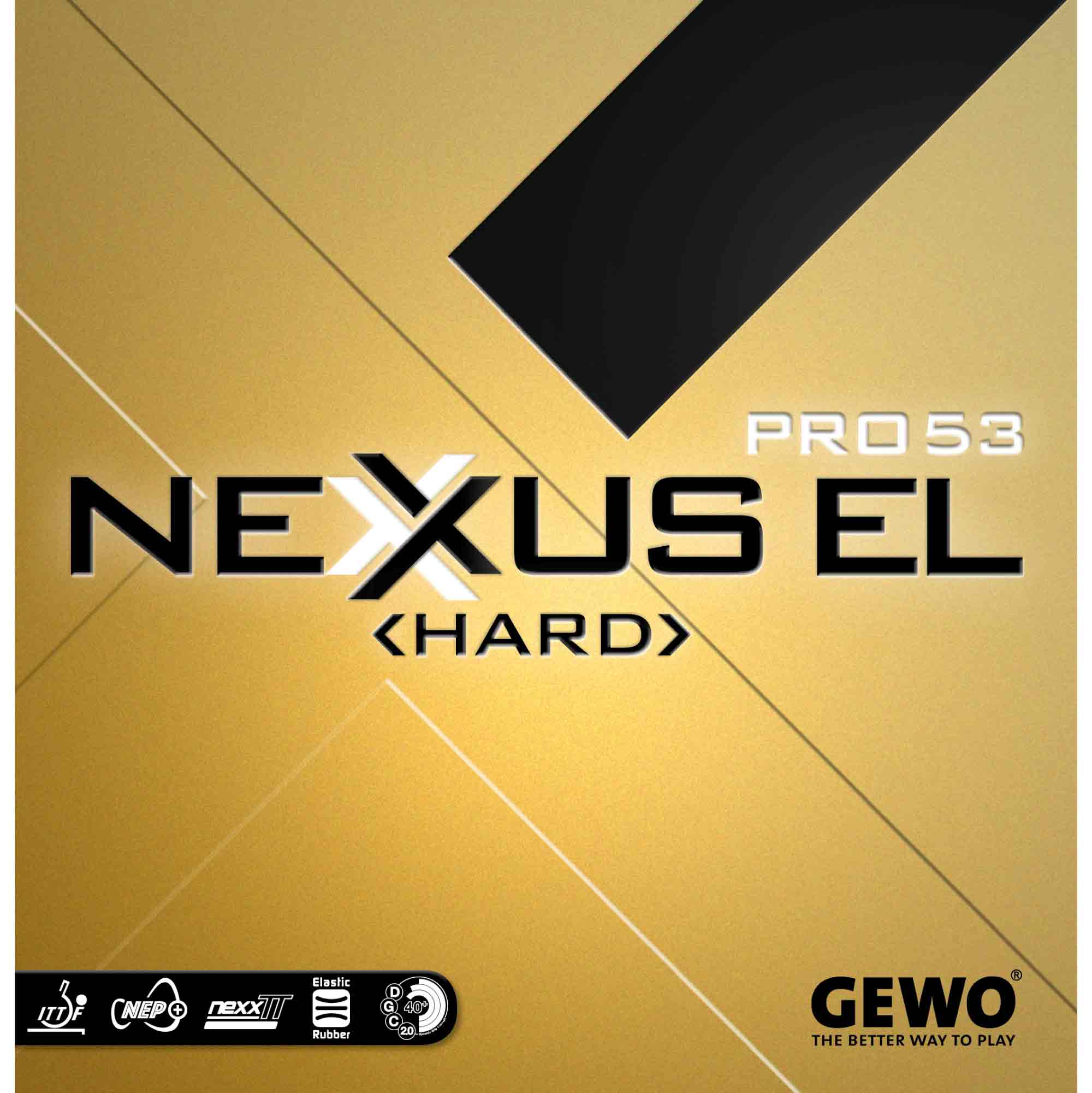 GEWO Belag Nexxus EL Pro 53 Hard schwarz 2,1 mm