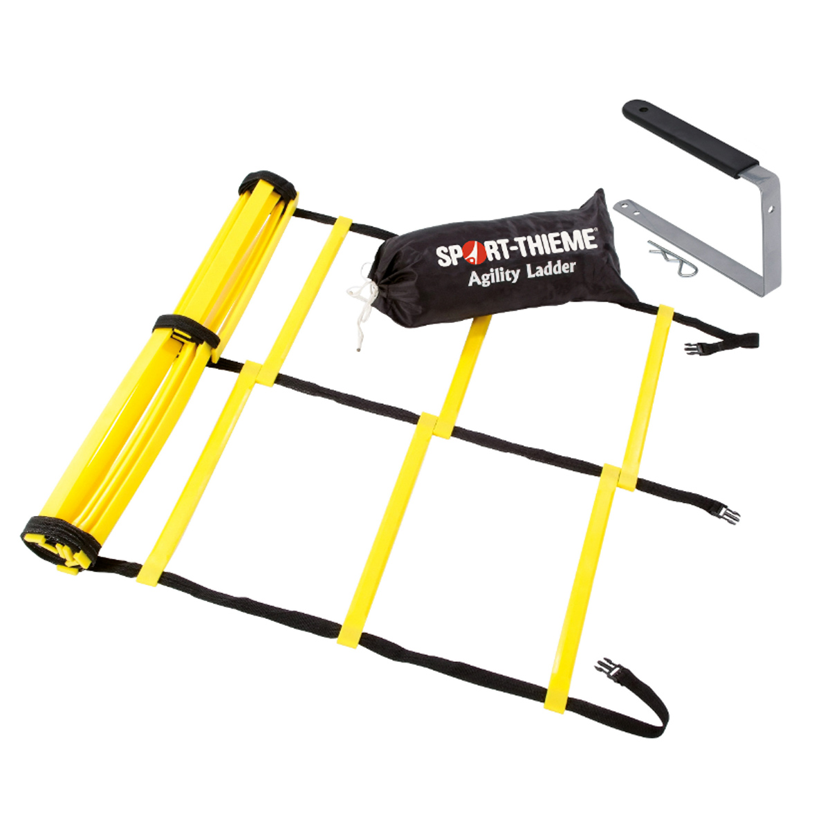 Coordination ladder "Agility" single ladder 8m black/yellow