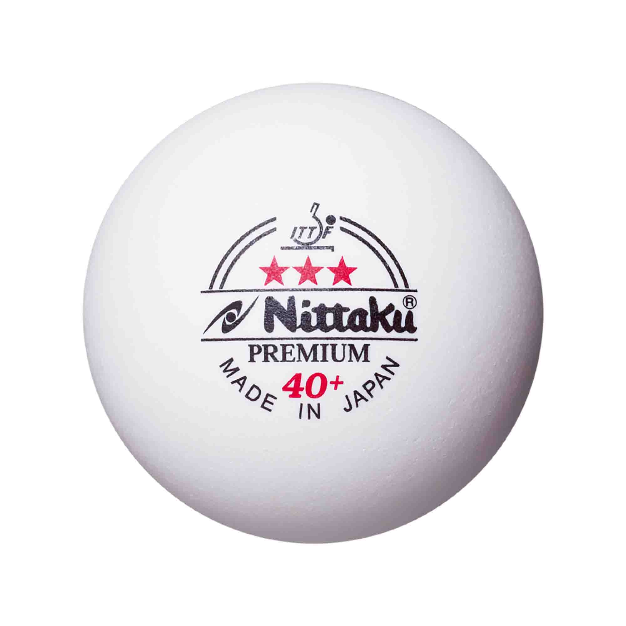 Nittaku Ball Premium 40+ *** Cell Free 3er  white