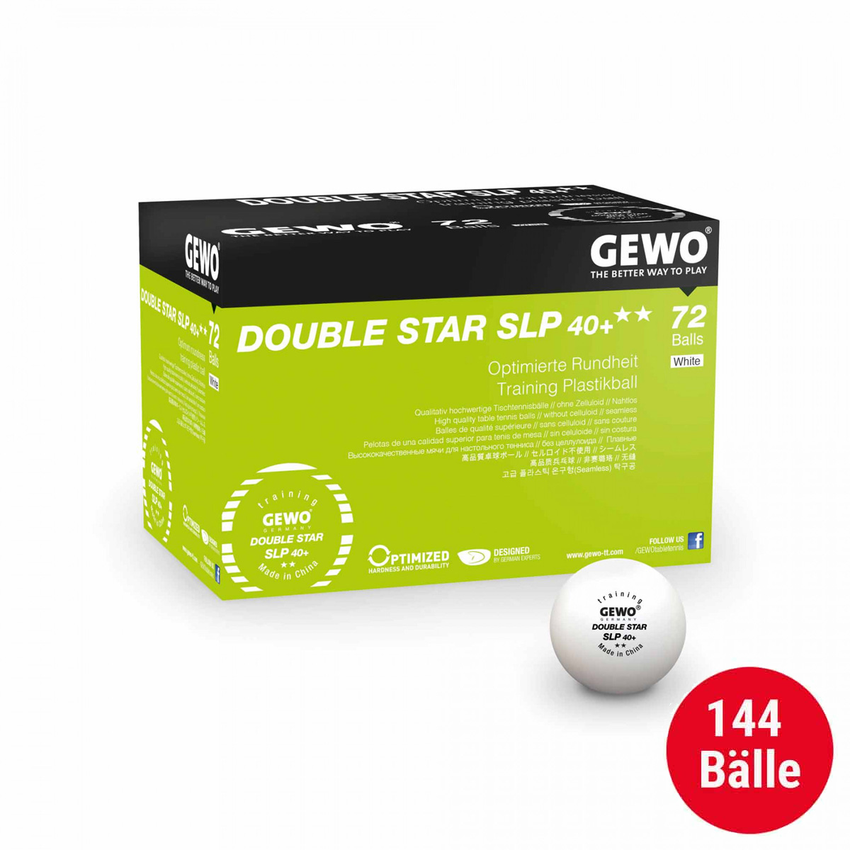 GEWO Set 2x Ball Double Star SLP40+ 72er white