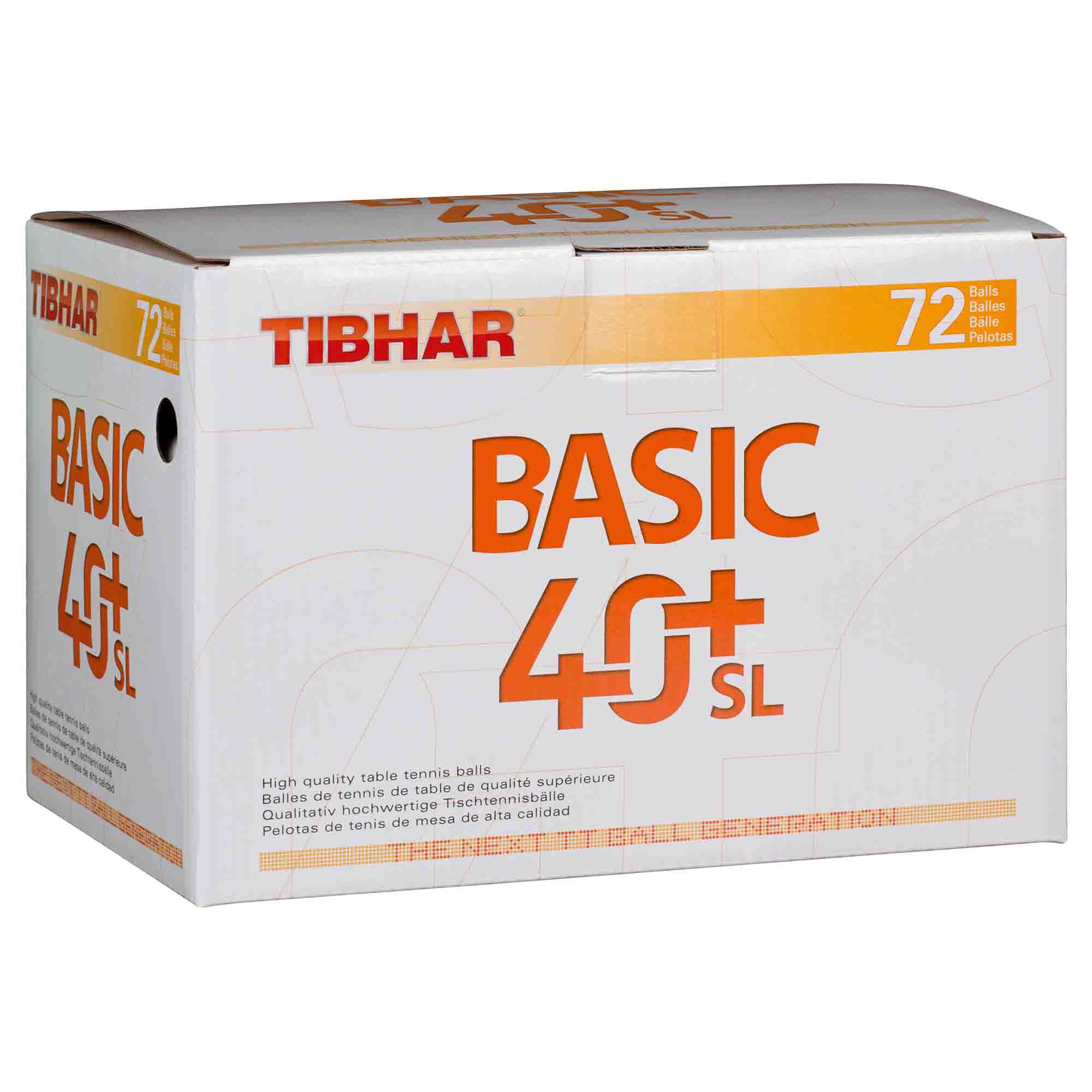 TIBHAR Ball Basic 40+ SL 72er weiß