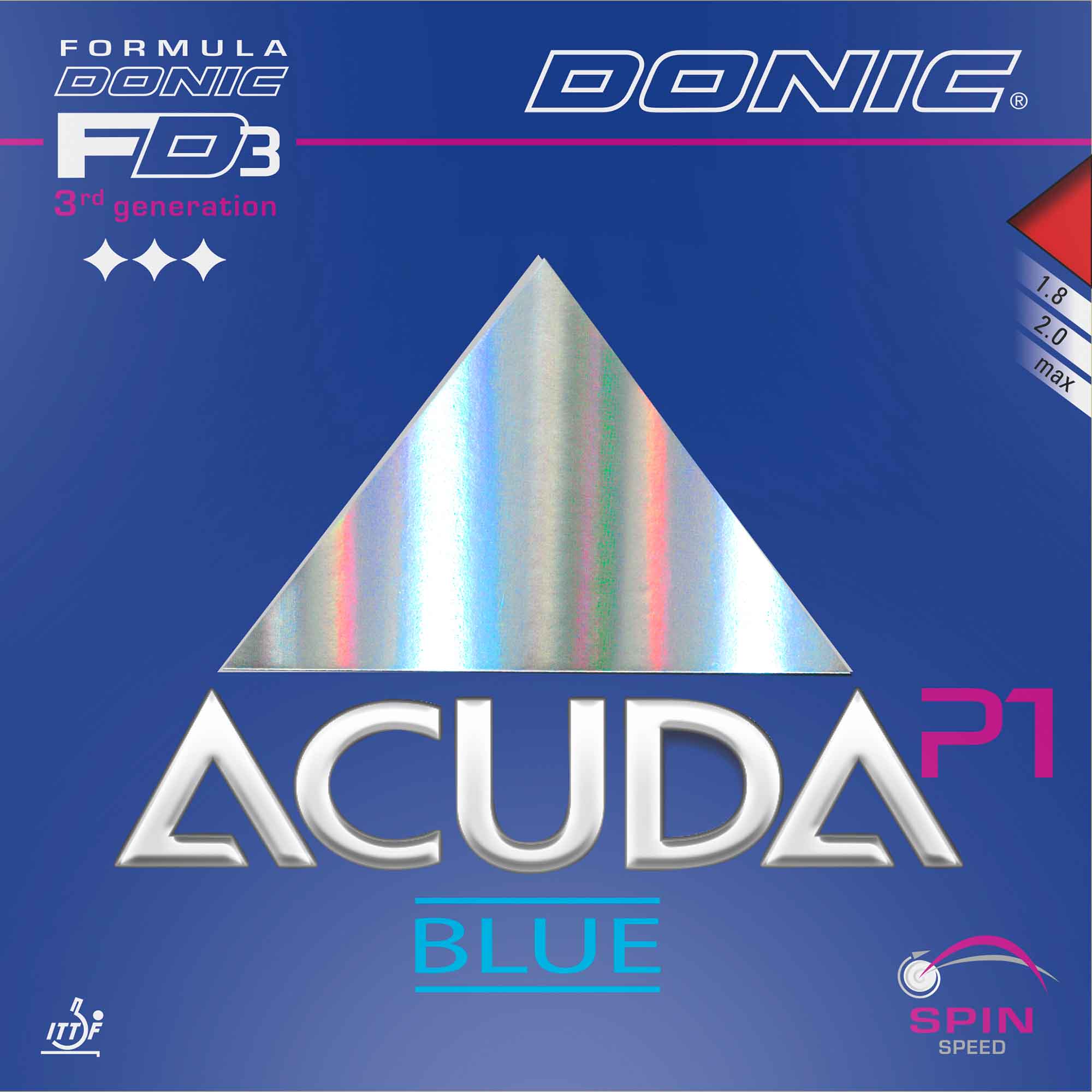 Donic Belag Acuda Blue P1 rot 1,8 mm