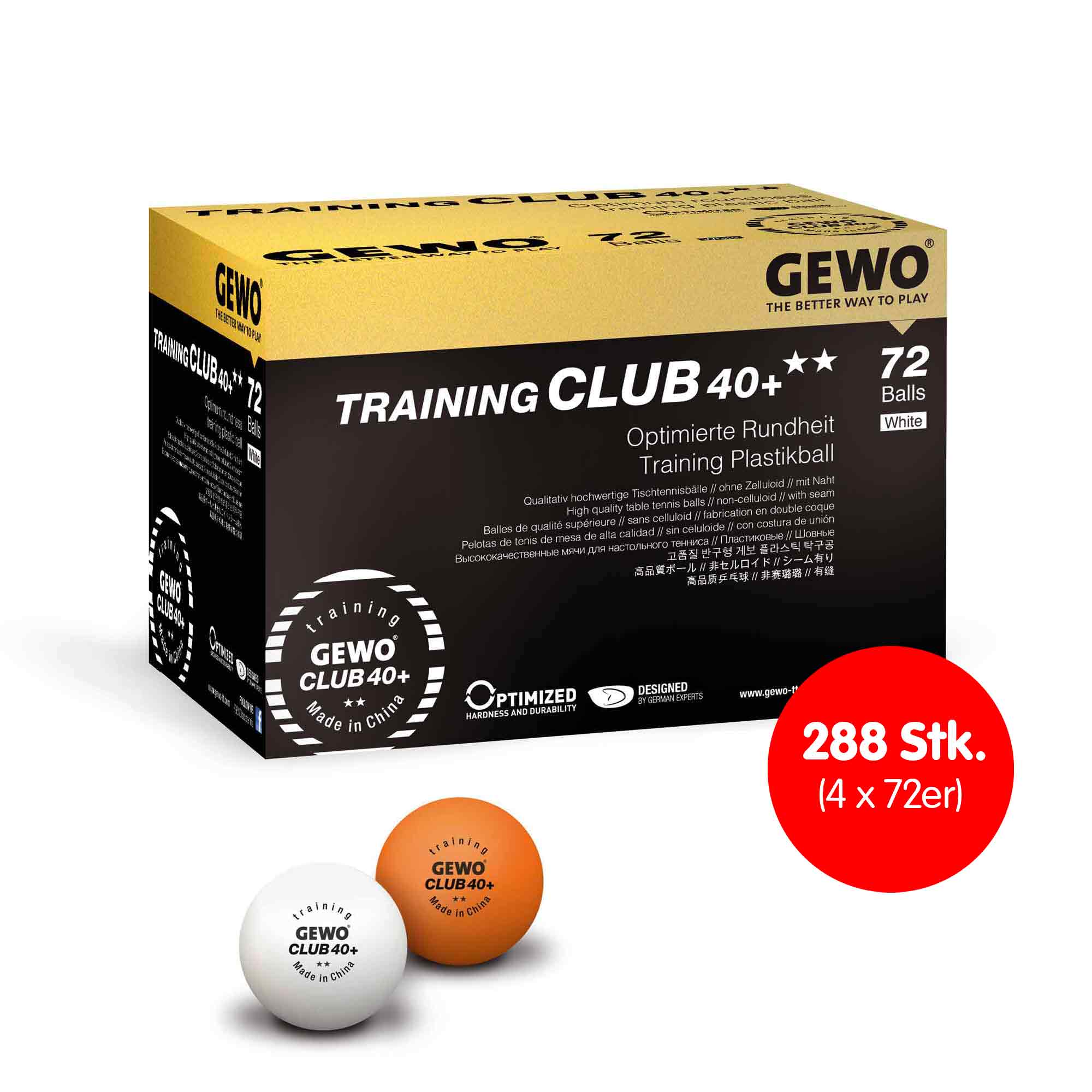 GEWO Ball Training Club 40+** 4x 72er Karton weiß