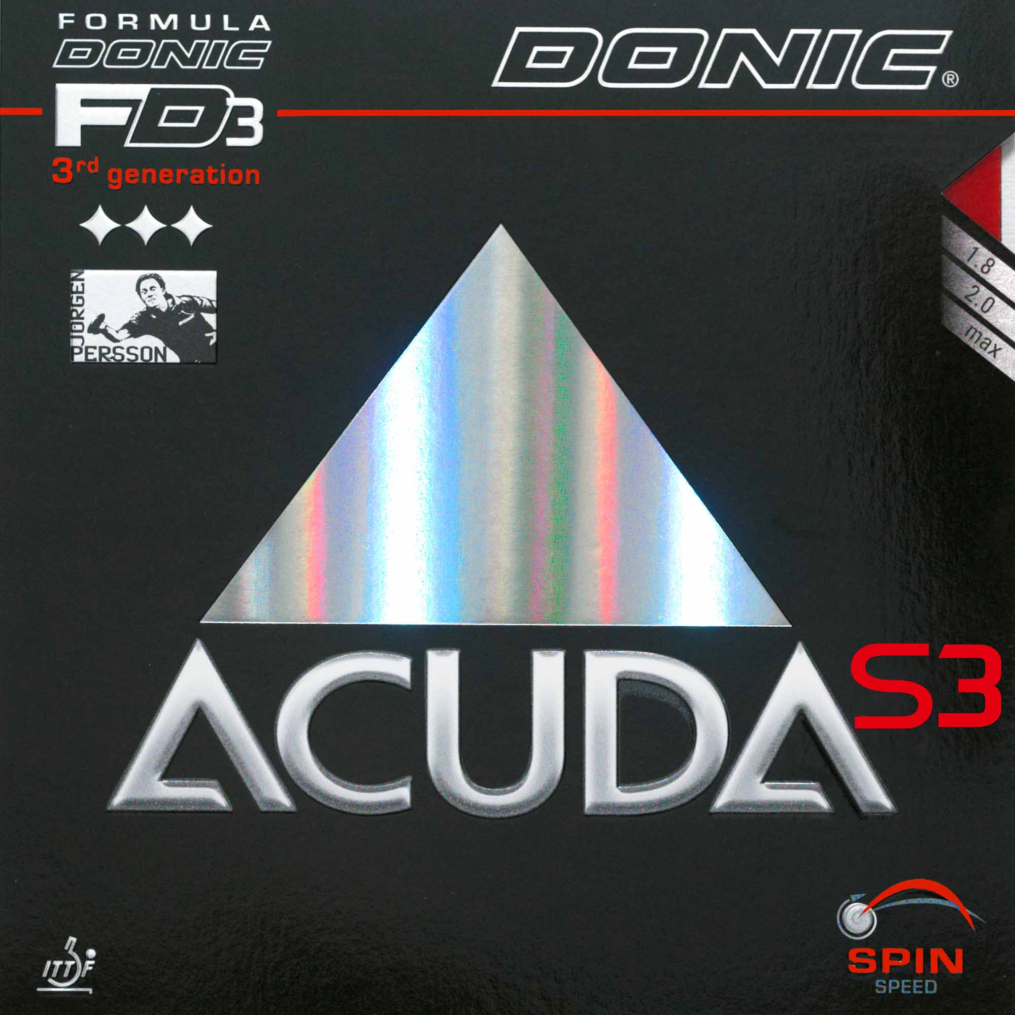 Donic Rubber Acuda S3 red 1,8 mm