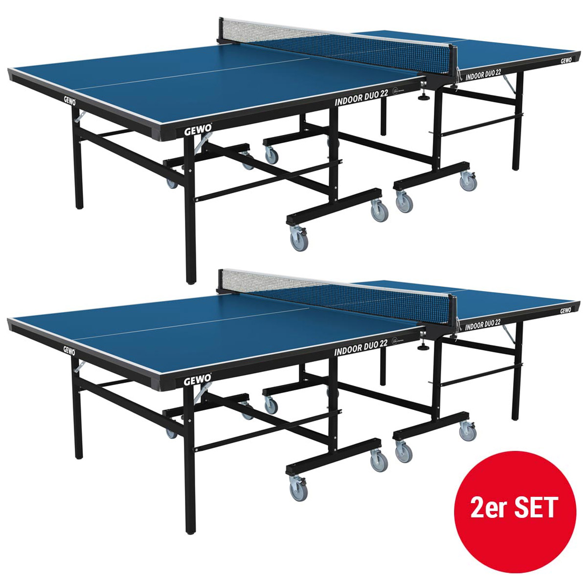 GEWO Set 2x Table Indoor Duo blue