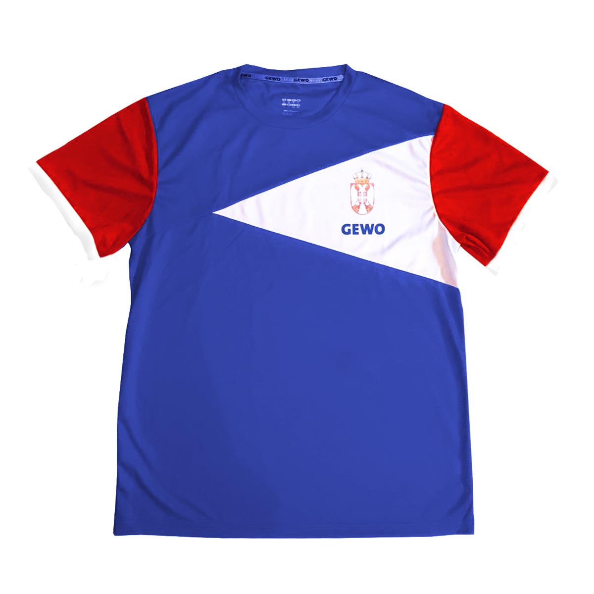 GEWO T-Shirt Anzio "Serbia" royal/rot XXXL