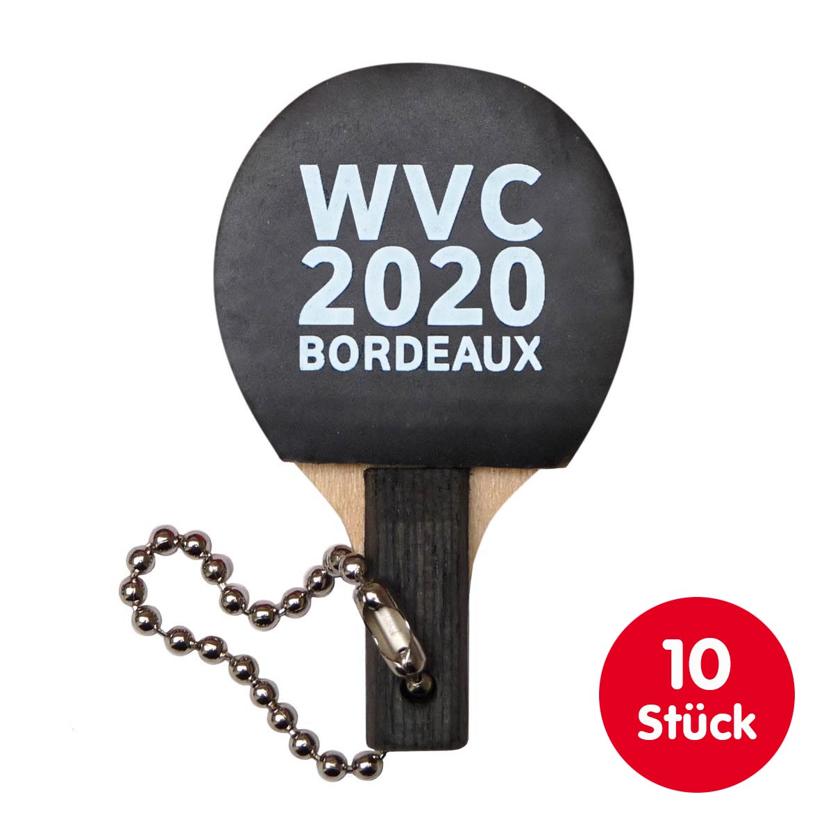 GEWO Set 10x Schlüsselanhänger Bordeaux WVC