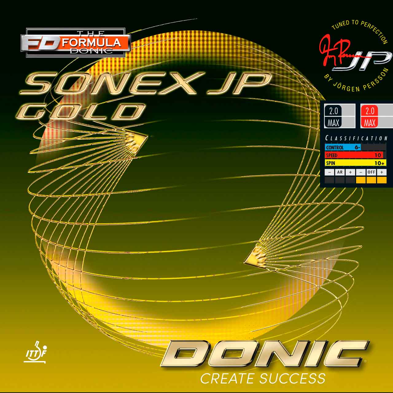 Donic Belag Sonex JP Gold rot 2,3 mm